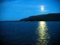 moon over Trinity inlet in Cairns