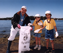 cleaning up the beach in australia