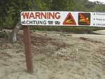 sign warning of crocodile attacks