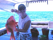 snapper and coral trout fishing in australia on the great barrier reef, queensland