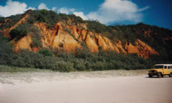 colored sands on fraser island